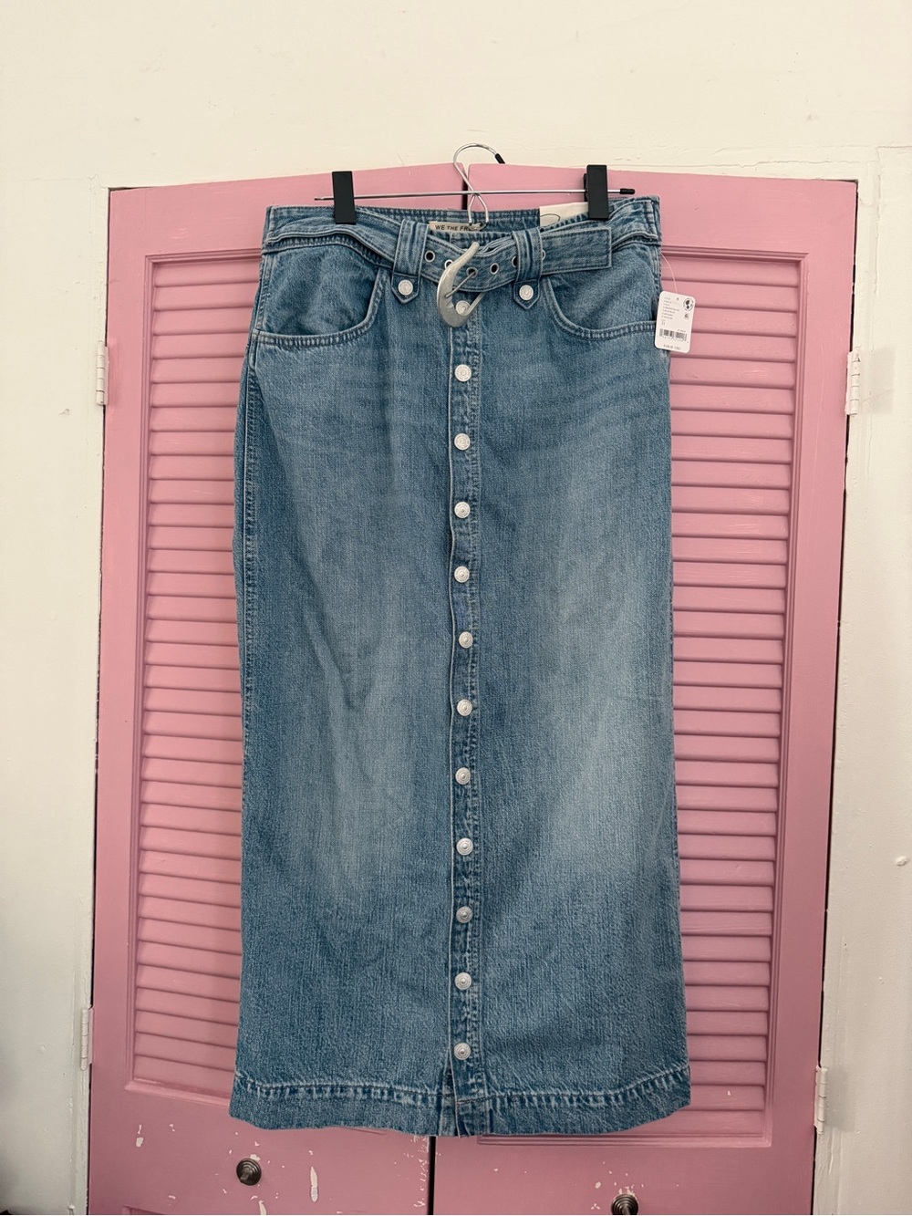 We The Free/ Free People We The Free Astoria denim maxi skirt